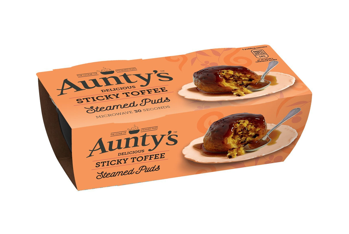 Aunty's Sticky Toffee Pudding (Two Packs) 9 oz