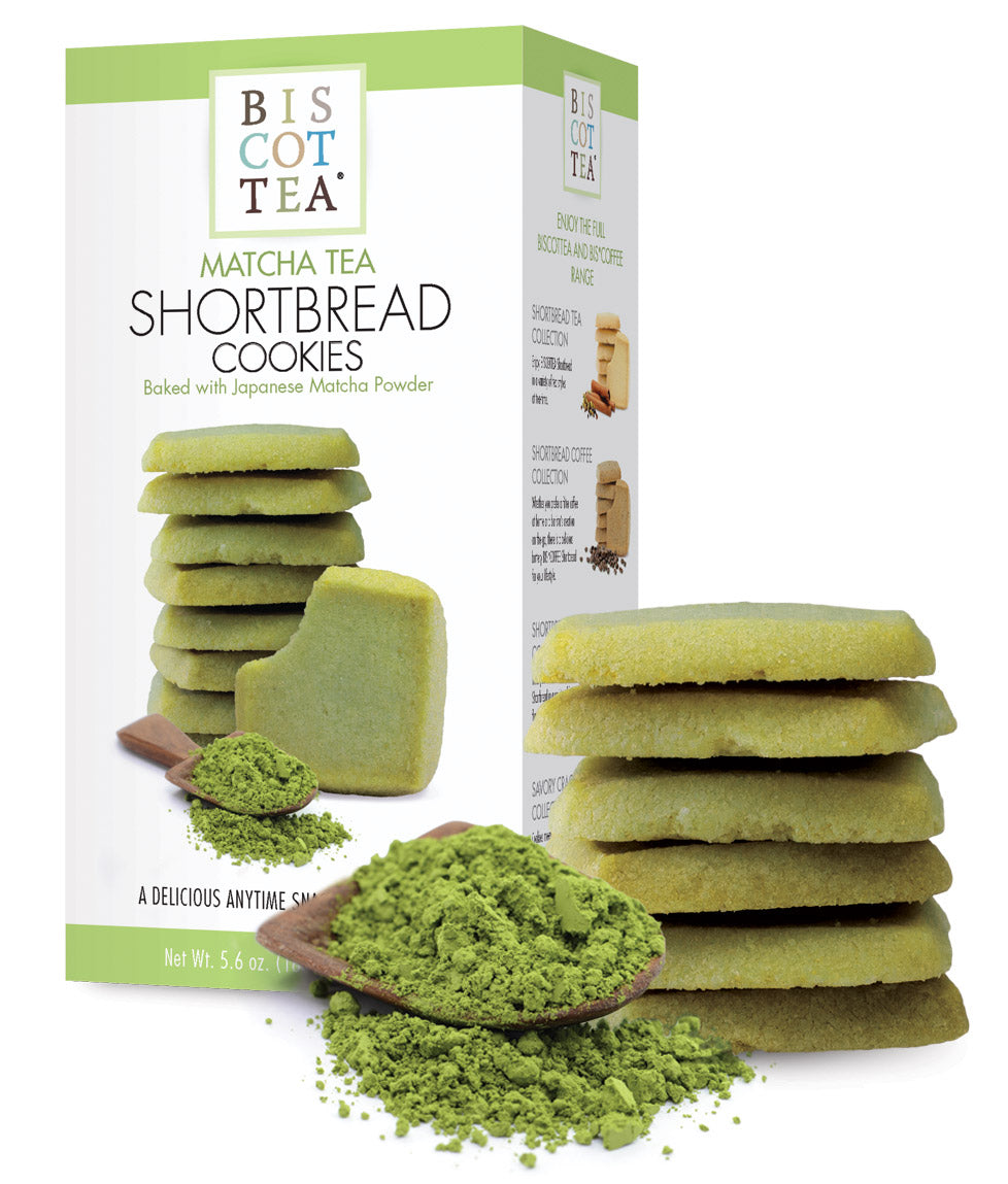 Biscottea Matcha Tea Shortbread Cookies 5.6oz
