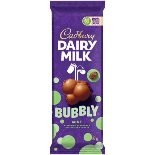 Cadbury Dairy Milk Bubbly Mint 87g